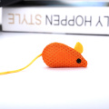 orange cat toy mouse shape with stuffing pet